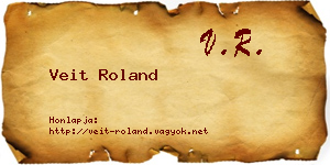 Veit Roland névjegykártya